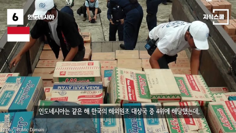 과거엔 한국(KR)을 원조했고 지금은 한국의 원조를 받는 나라들