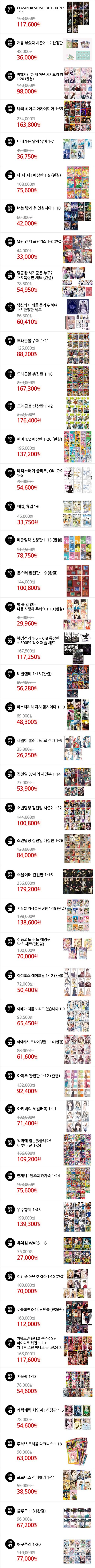 서울/대원 만화책 할인