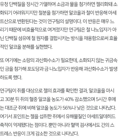 술 마신 다음 날 숙취 걱정 줄여주는 