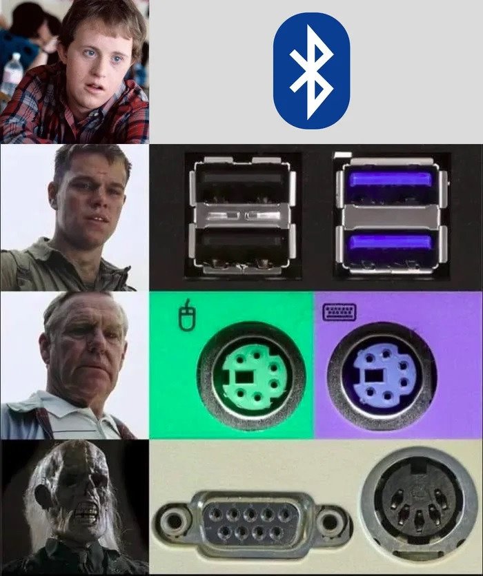 옛날엔 키보드 마우스 뭐로 연결했어요?