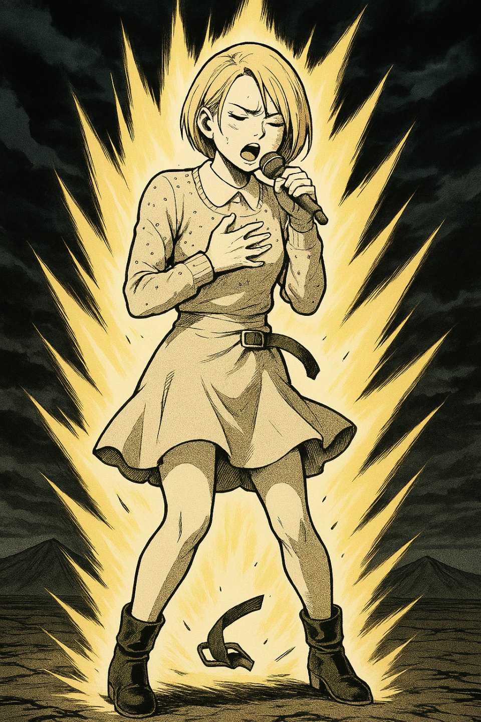 챗GPT가 만화로 재현한 가수 윤하 벨트 사건