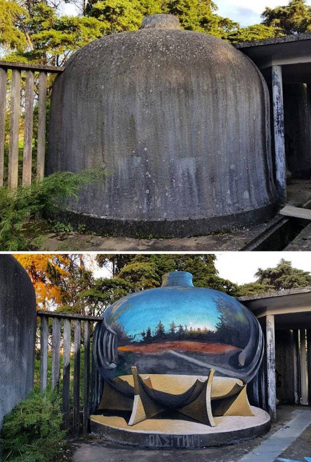 개지리는 3D 입체 벽화