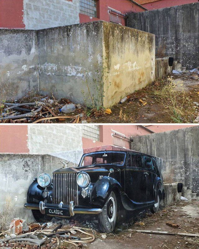 개지리는 3D 입체 벽화