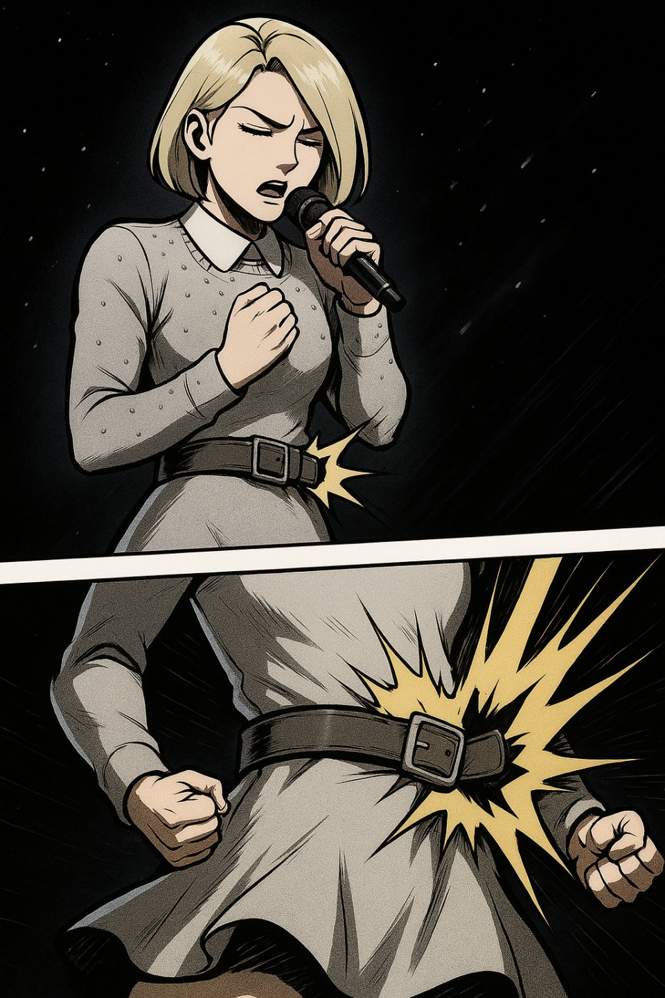 챗GPT가 만화로 재현한 가수 윤하 벨트 사건