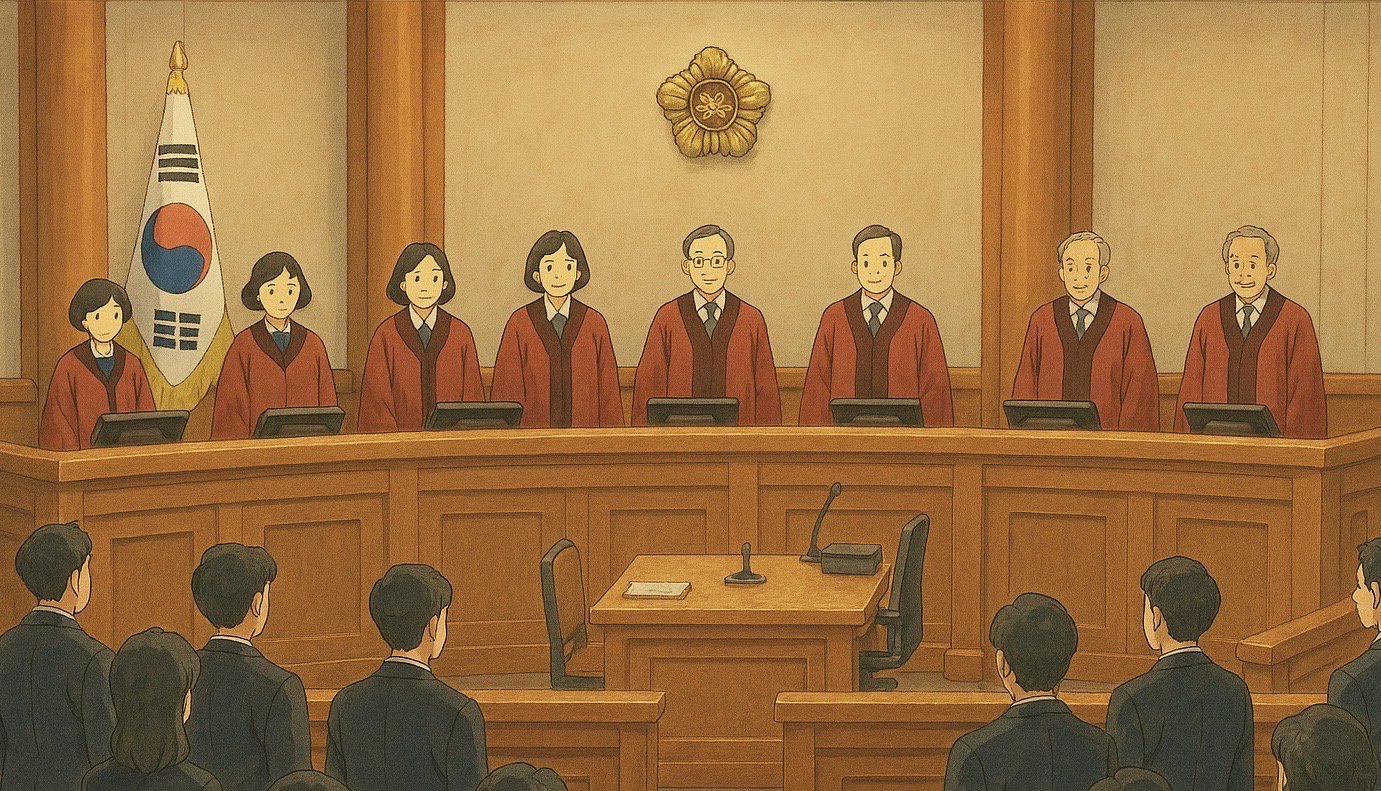 헌재재판관 8명 / 지브리 스타일로