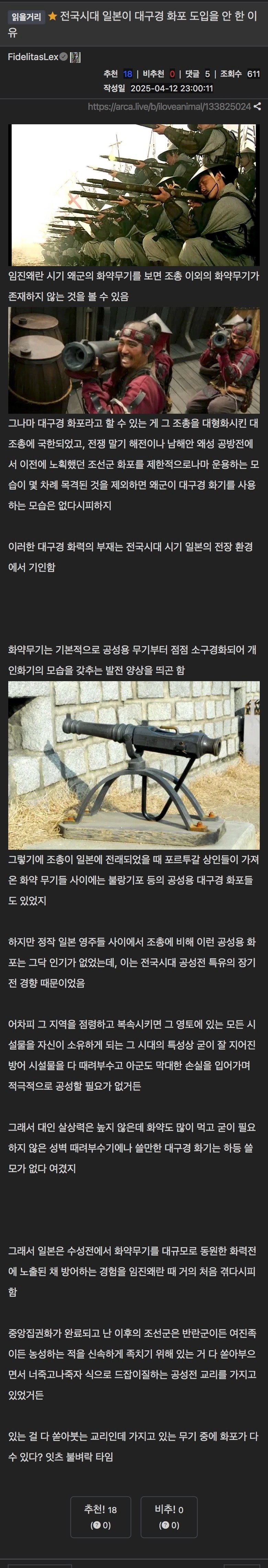 전국시대 당시 일본이 대구경 화포 도입을 하지 않은 이유.jpg