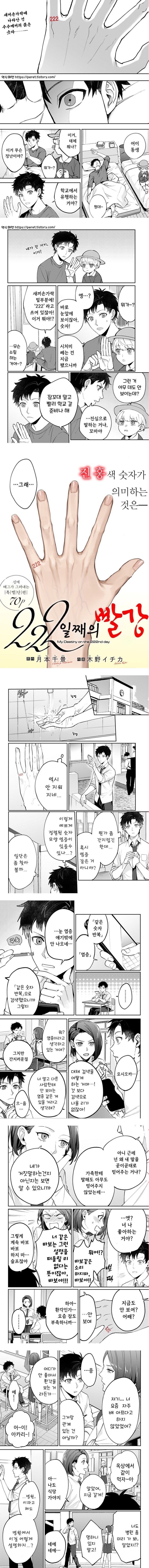 갑자기 손가락에 카운트다운이 생긴.Manhwa