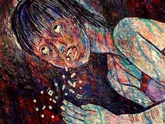 성폭행 트라우마를 표현한 그림