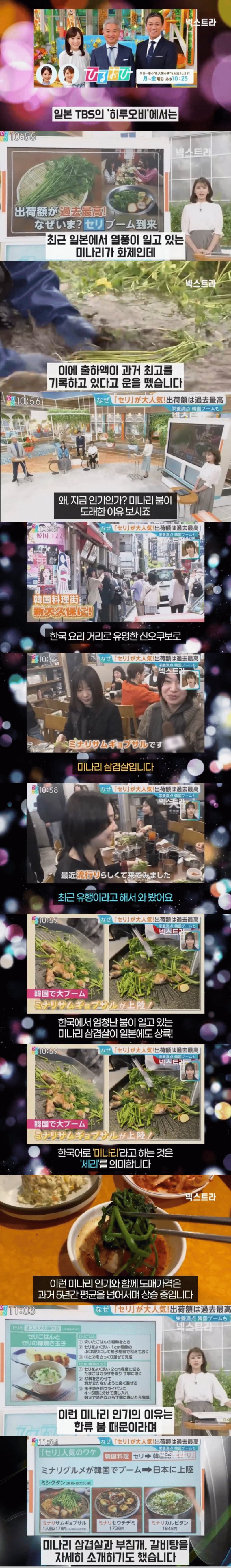 일본에 미나리 열풍이 부는 이유