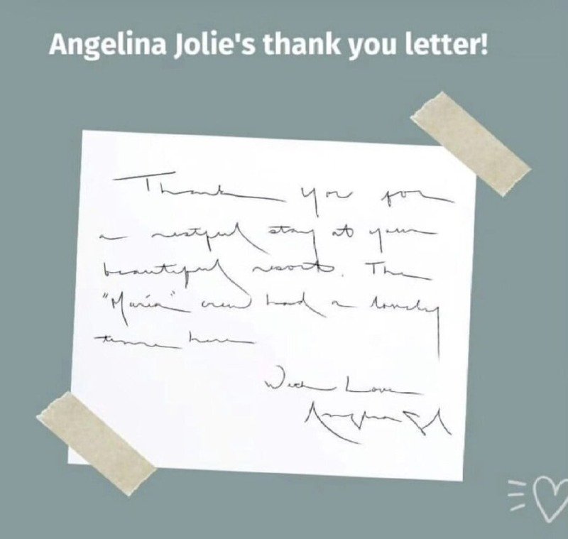 충격적인 안젤리나 졸리 글씨