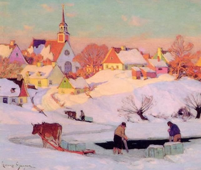 눈쌓인 날의 포근한 느낌을 표현하는 캐나다 화가