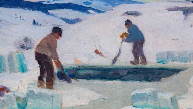 눈쌓인 날의 포근한 느낌을 표현하는 캐나다 화가