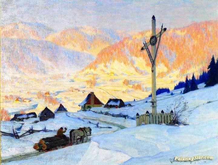 눈쌓인 날의 포근한 느낌을 표현하는 캐나다 화가