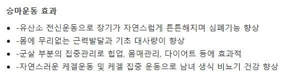 승마운동의 효과