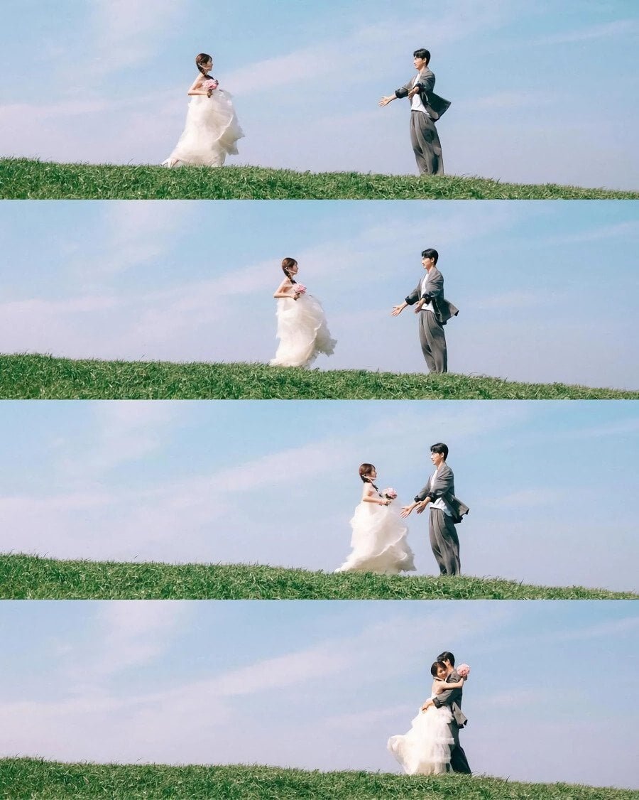 본인 여친과 친구의 결혼 컨셉 사진 찍은 작가