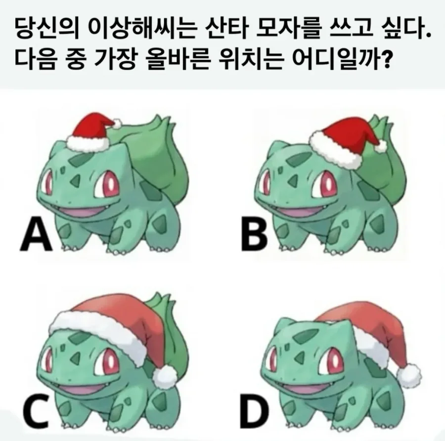 올바른 모자 위치는 어디일까요?