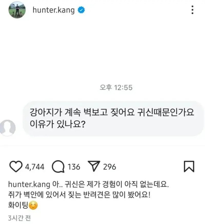 소름돋는(?) 개통령 강형욱 답변ㄷㄷ