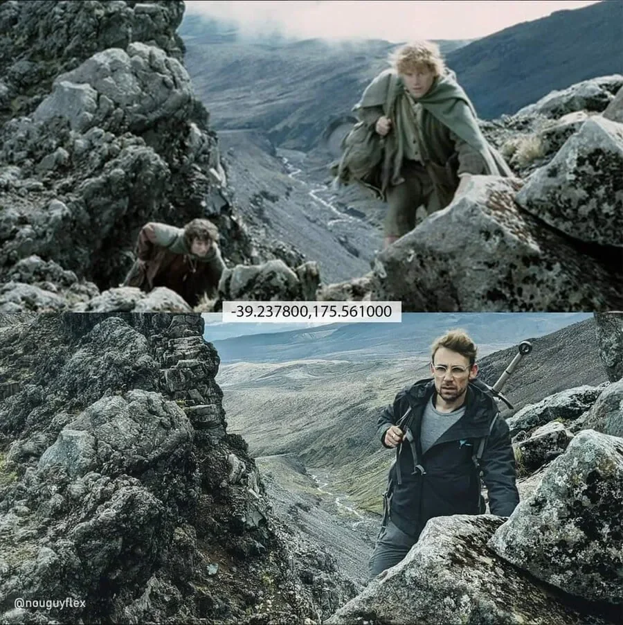 반지의 제왕 촬영장소가서 똑같이 사진찍은 양덕