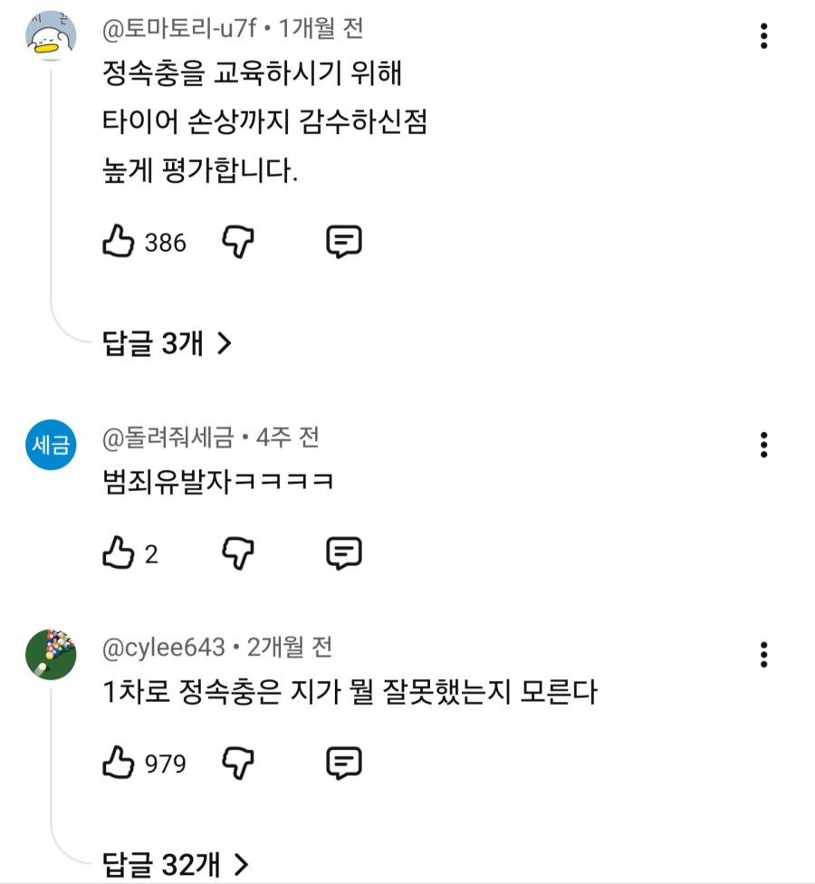 여론 안좋은 한문철 티비 제보자