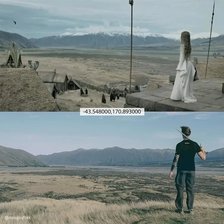 반지의 제왕 촬영장소가서 똑같이 사진찍은 양덕