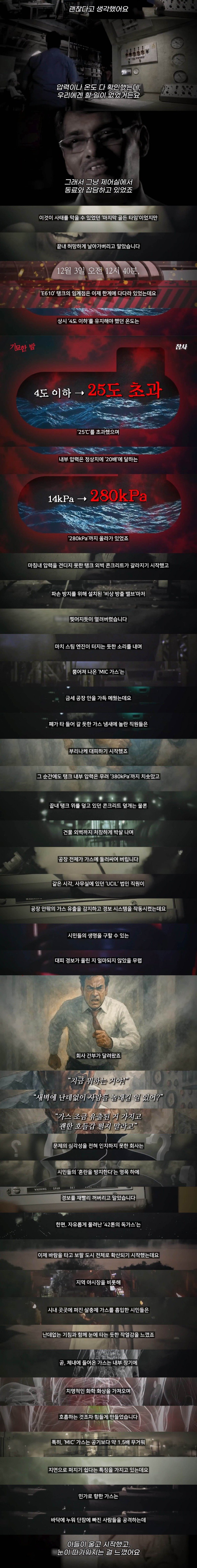 스압)피해자만 50만명에 달하는 최악의 가스누출 사고...