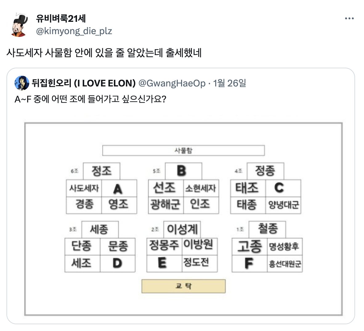 사도세자한테 너무한거 아닌가 싶은 드립