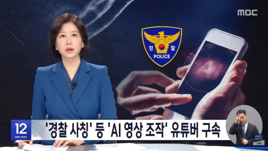경찰 사칭 AI 조작영상 유튜버 구속 ㄷ