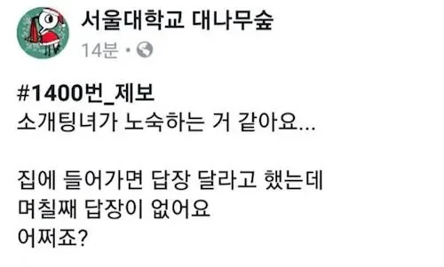 노숙자와 소개팅 함