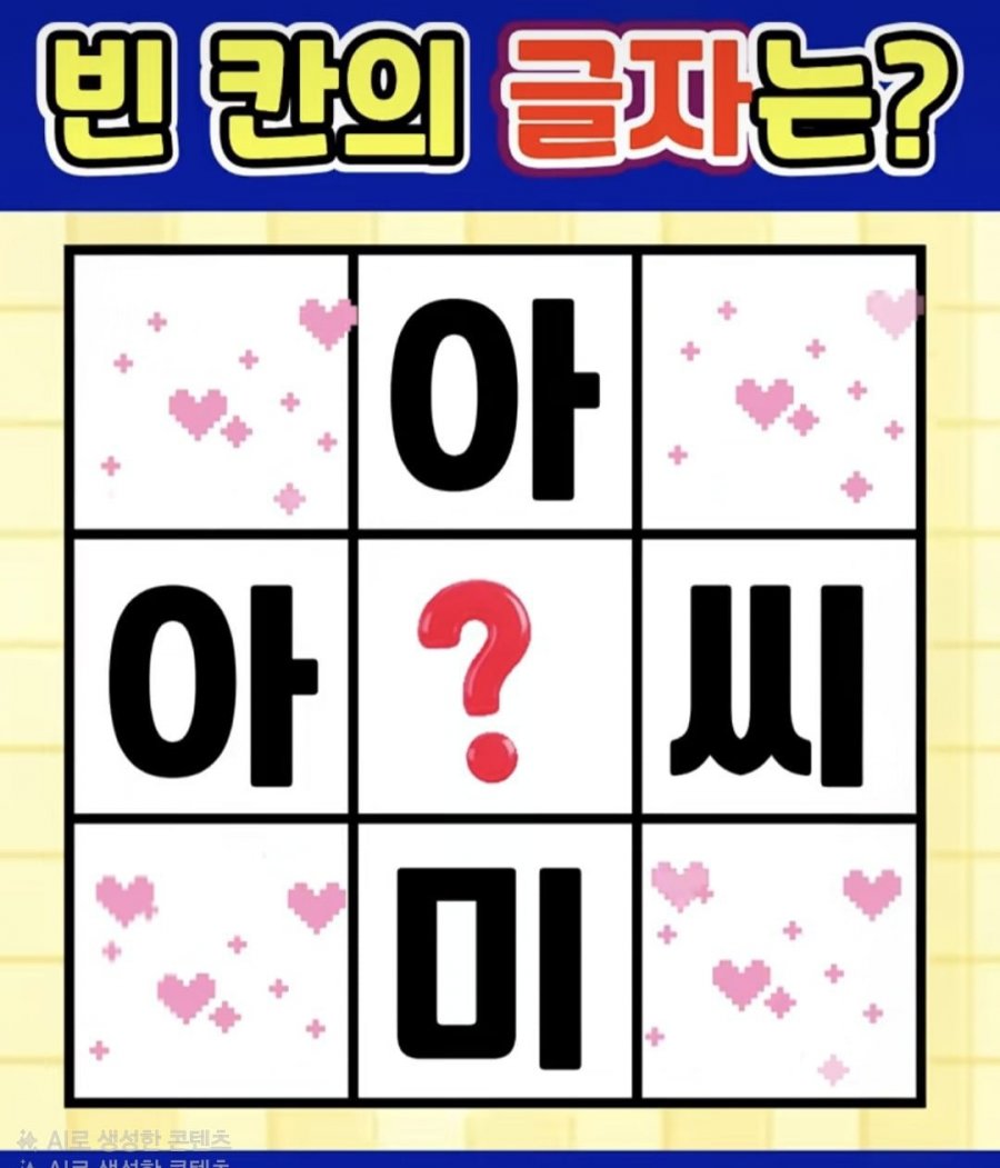 빈칸의 글짜는?