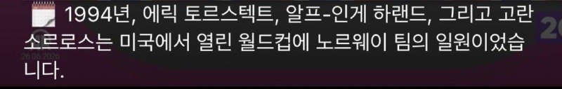 노르웨이 월드컵 대표팀 신기한 점