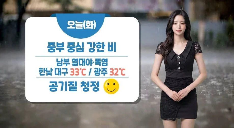 AI 기상캐스터 복장에 불편한 반응들 ㄷ