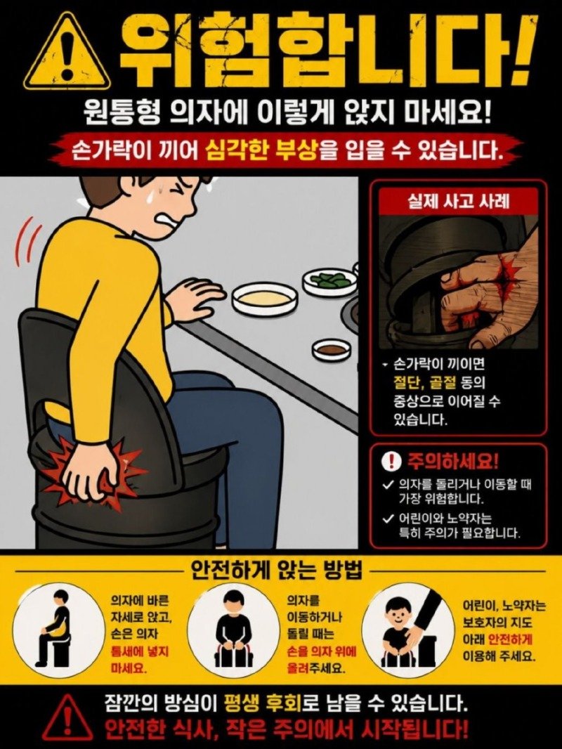 고깃집에서 손가락 절단 사고 주의보