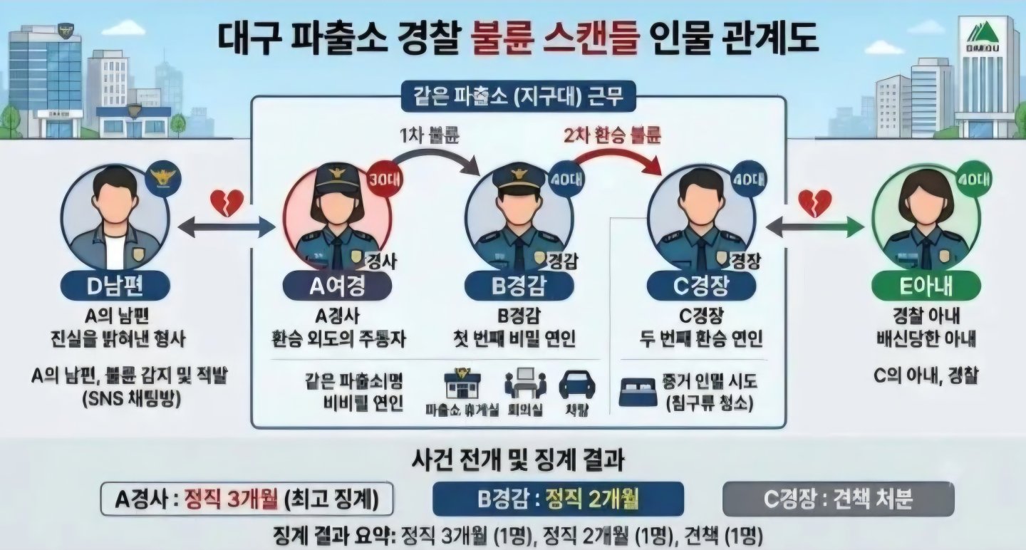 대구 파출소 불륜 인물 관계도